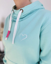 Herzlein® Cosy Hoodie "Herzchen" in Mint