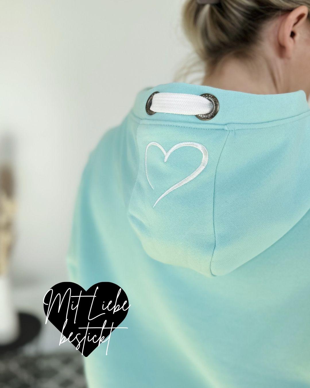 Herzlein® Cosy Hoodie "Herzchen" in Mint