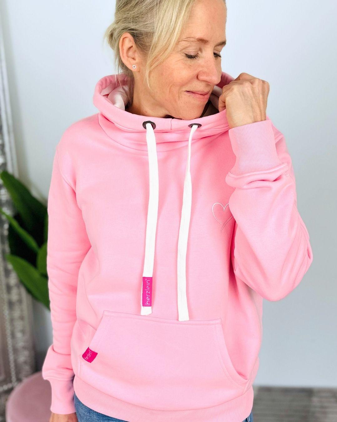 Herzlein® Cosy Hoodie "Herzchen" in Rosa