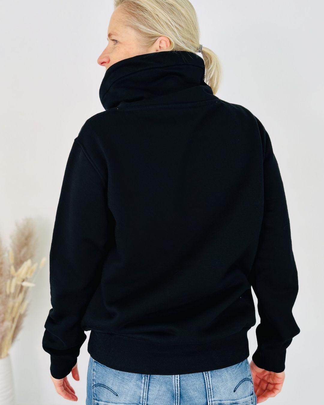 Herzlein® Hoodie "Drei Herzchen" in Schwarz