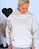 Herzlein® Hoodie "Kaffeeliebe" in Grau meliert