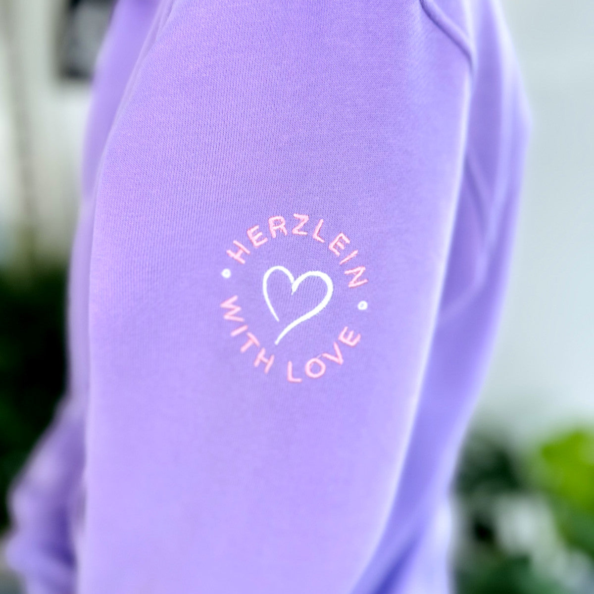 Herzlein® Hoodie "Love your life" in Lavendel