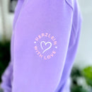 Herzlein® Hoodie "Love your life" in Lavendel