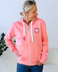 Herzlein® Sweatjacke "Love Hearts" in Coral