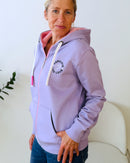 Herzlein® Sweatjacke "Love Hearts" in Lavendel
