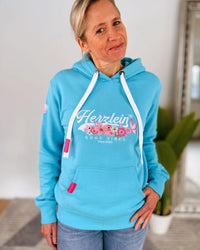 Herzlein® Hoodie "Vintage" in Himmelblau