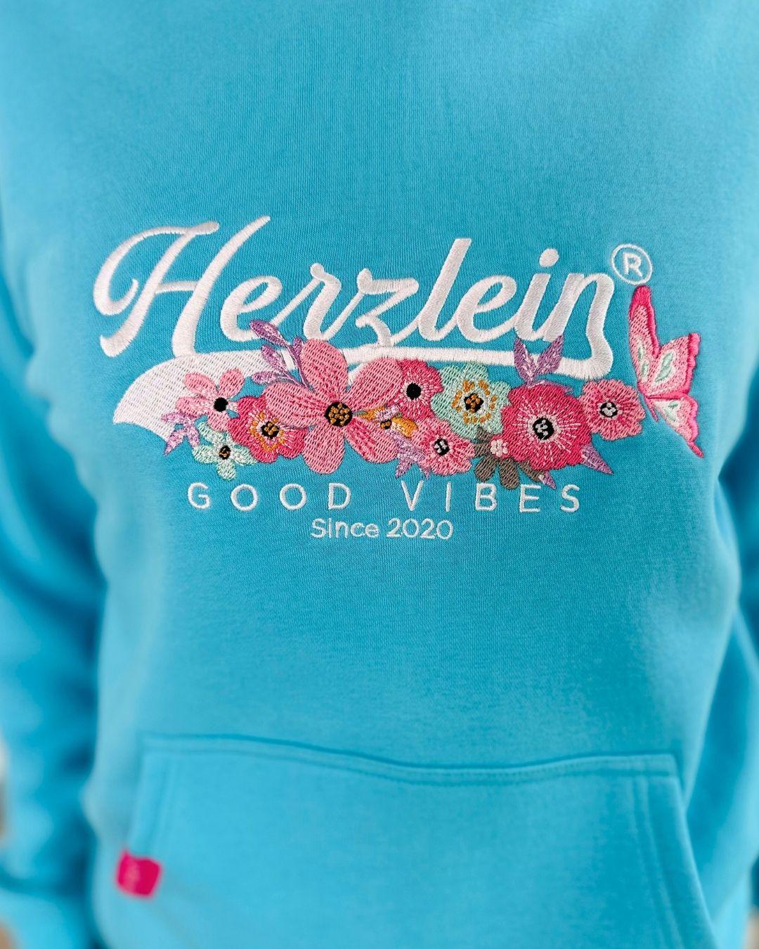 Herzlein® Hoodie "Vintage" in Himmelblau