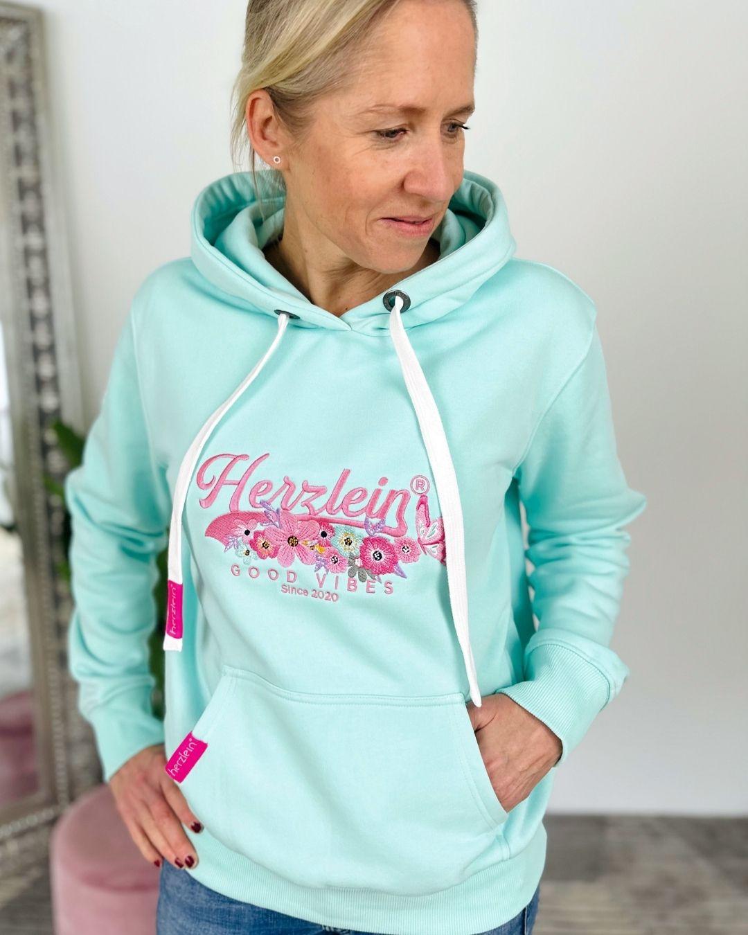 Herzlein® Hoodie "Vintage" in Mint