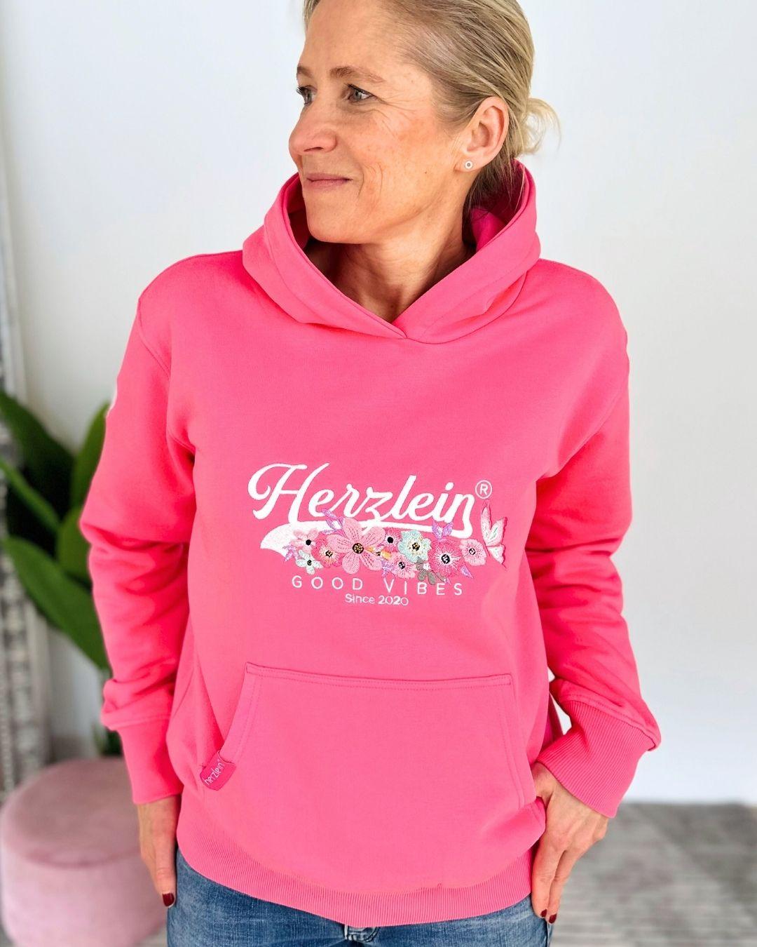 Herzlein® Hoodie "Vintage" in Pink