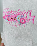 Herzlein® Hoodie "Vintage" in meliertem Grau