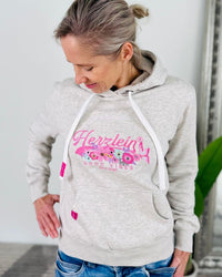 Herzlein® Hoodie "Vintage" in meliertem Grau