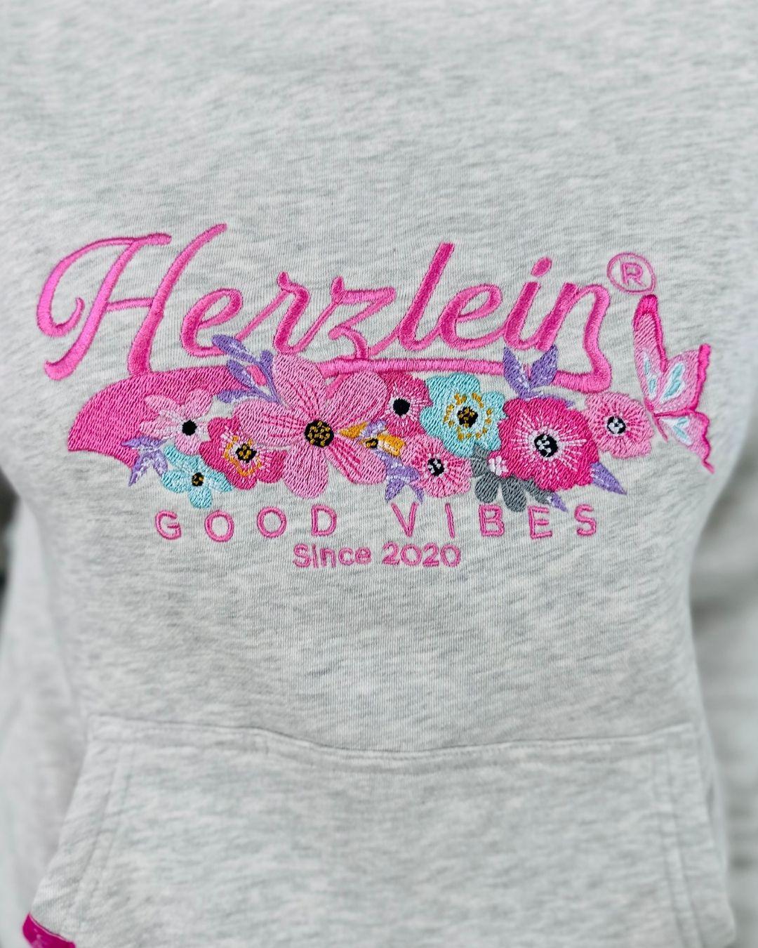 Herzlein® Hoodie "Vintage" in meliertem Grau