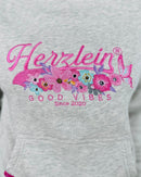Herzlein® Hoodie "Vintage" in meliertem Grau