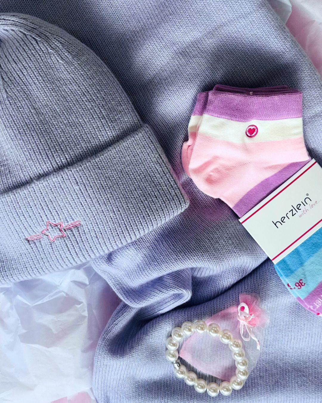 Herzlein® Kuschel Box – Weihnachts Geschenkbox in Lavendel (Limited Edition)