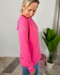 Herzlein® Longsleeve-Shirt mit Herzchen in Pink