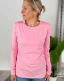 Herzlein® Longsleeve-Shirt mit Herzchen in Rosa