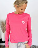 Herzlein® Longsleeve-Shirt mit Hibiskus in Pink