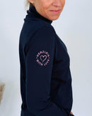 Herzlein® Longsleeve-Shirt mit Rollkragen "Herz" in Navy