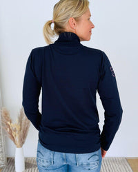 Herzlein® Longsleeve mit Rollkragen "Strandliebe" in Navy