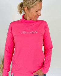 Herzlein® Longsleeve mit Rollkragen "Strandliebe" in Pink