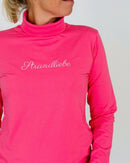Herzlein® Longsleeve mit Rollkragen "Strandliebe" in Pink