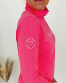 Herzlein® Longsleeve mit Rollkragen "Strandliebe" in Pink