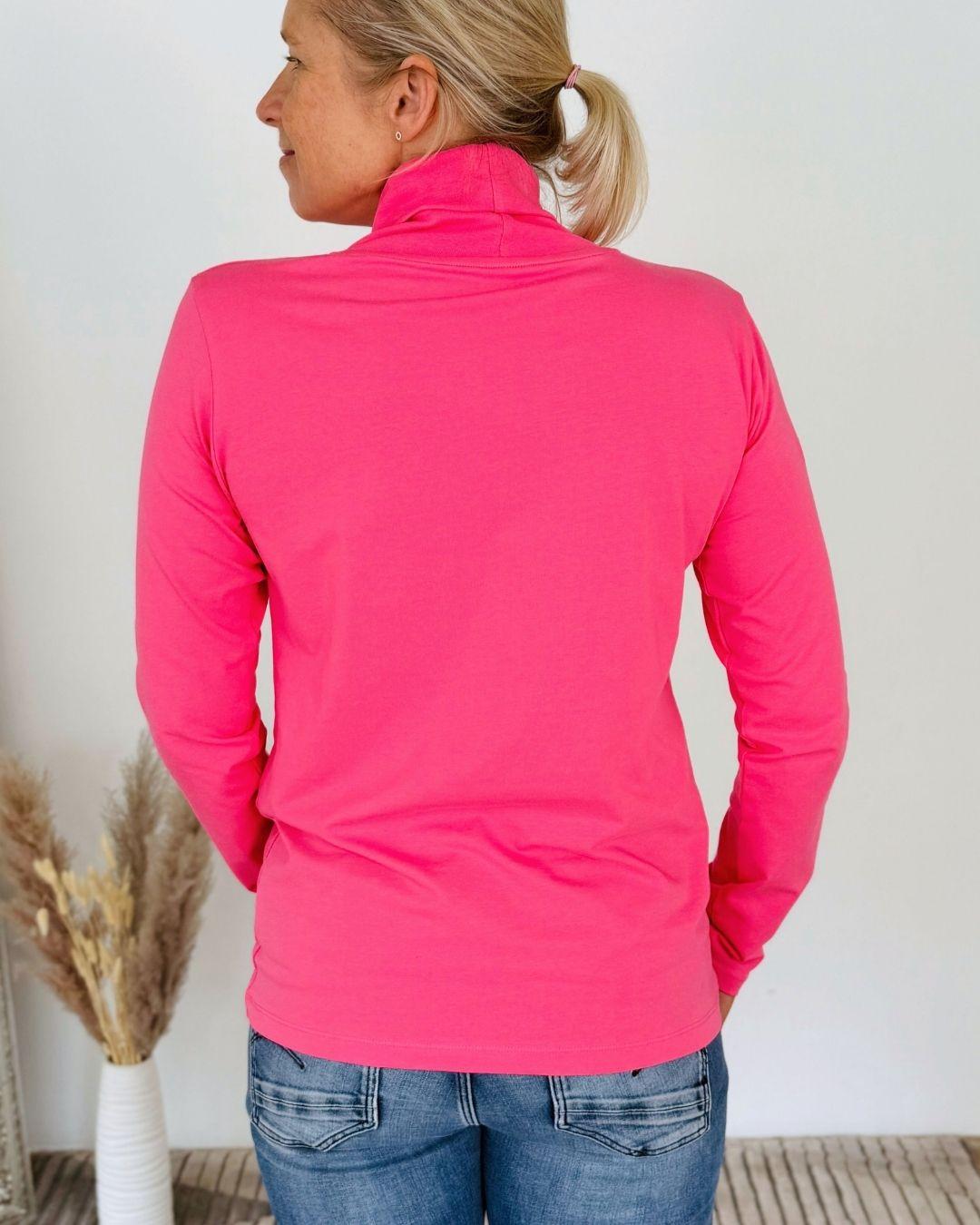 Herzlein® Longsleeve mit Rollkragen "Strandliebe" in Pink