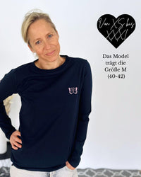 Herzlein® Longsleeve-Shirt mit Schmetterling in Navy