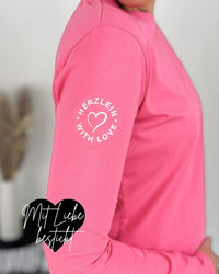 Herzlein® Longsleeve-Shirt mit Smiley in Pink