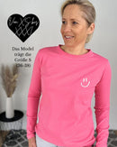 Herzlein® Longsleeve-Shirt mit Smiley in Pink