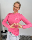 Herzlein® Longsleeve-Shirt mit Smiley in Pink