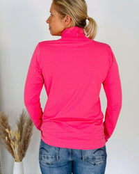 Herzlein® Longsleeve mit Rollkragen "Herz" in Pink