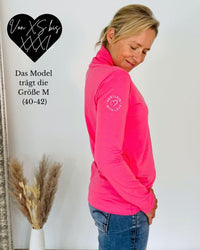 Herzlein® Longsleeve mit Rollkragen "Herz" in Pink