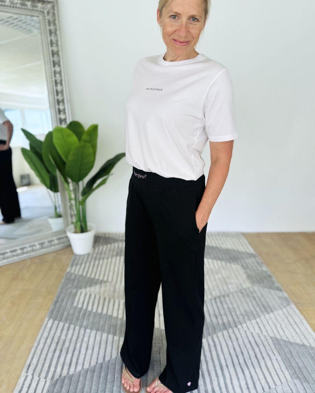 Herzlein® Lounge Hose in Schwarz