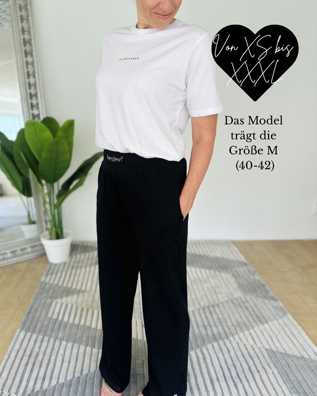 Herzlein® Lounge Hose in Schwarz