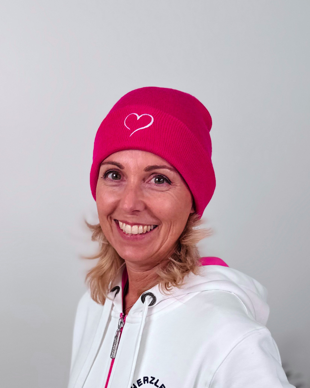 Herzlein® Merino Mütze in Pink