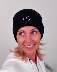 Herzlein® Merino Mütze in Schwarz