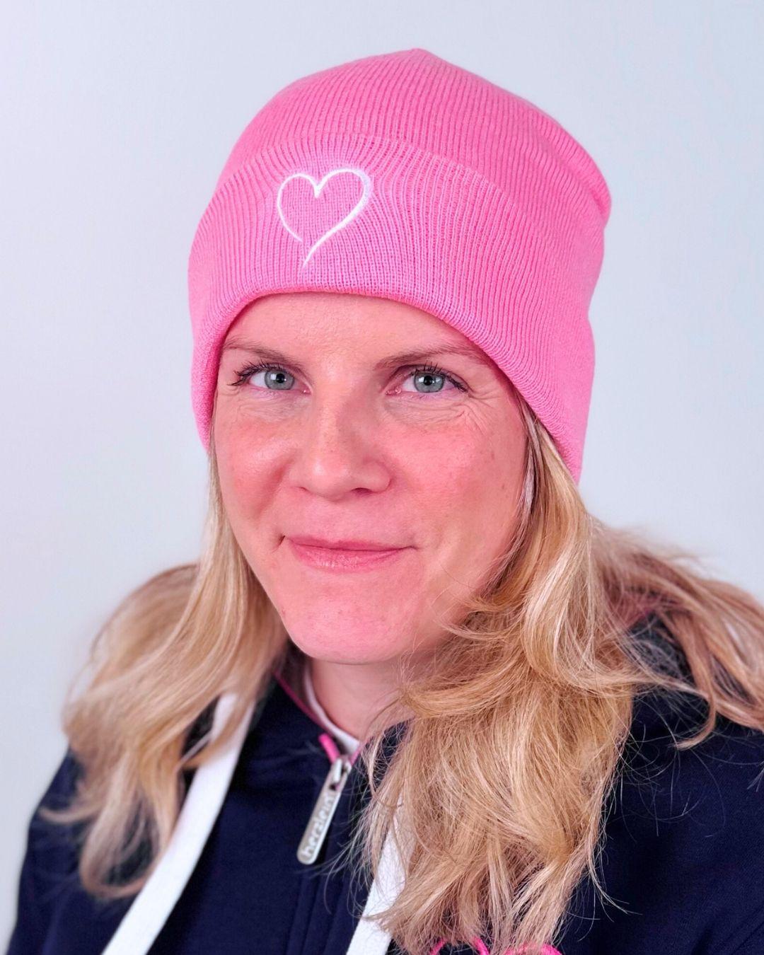 Herzlein® Merino Mütze in Rosa