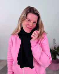 Herzlein® Merino Schal in Schwarz