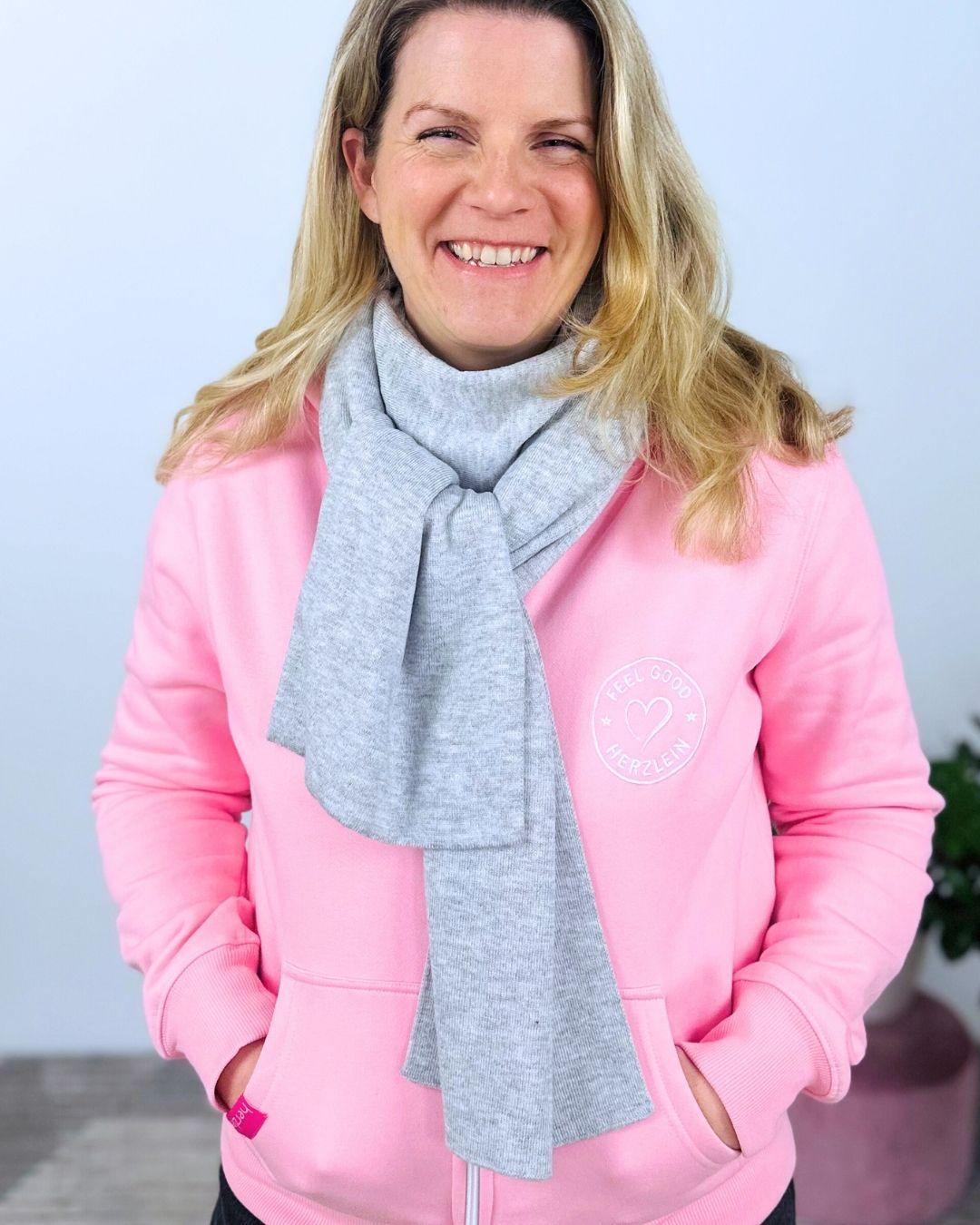 Herzlein® Merino Schal in Grau