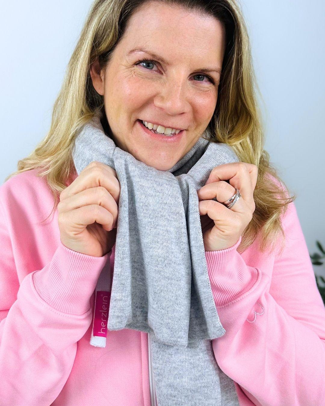 Herzlein® Merino Schal in Grau