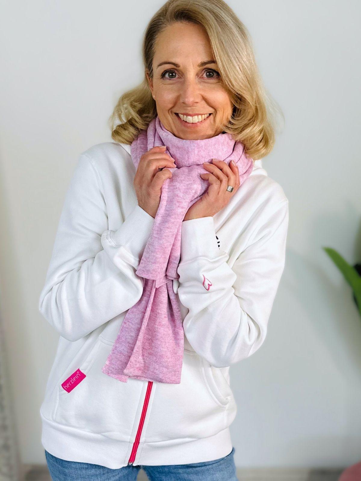 Herzlein® Merino Schal in Meliertem Lavendel