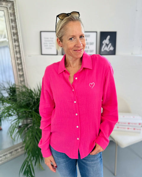 Herzlein® Musselin Bluse in Pink