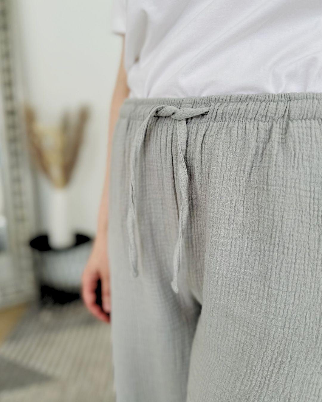 Herzlein® Musselin Hose in Grau