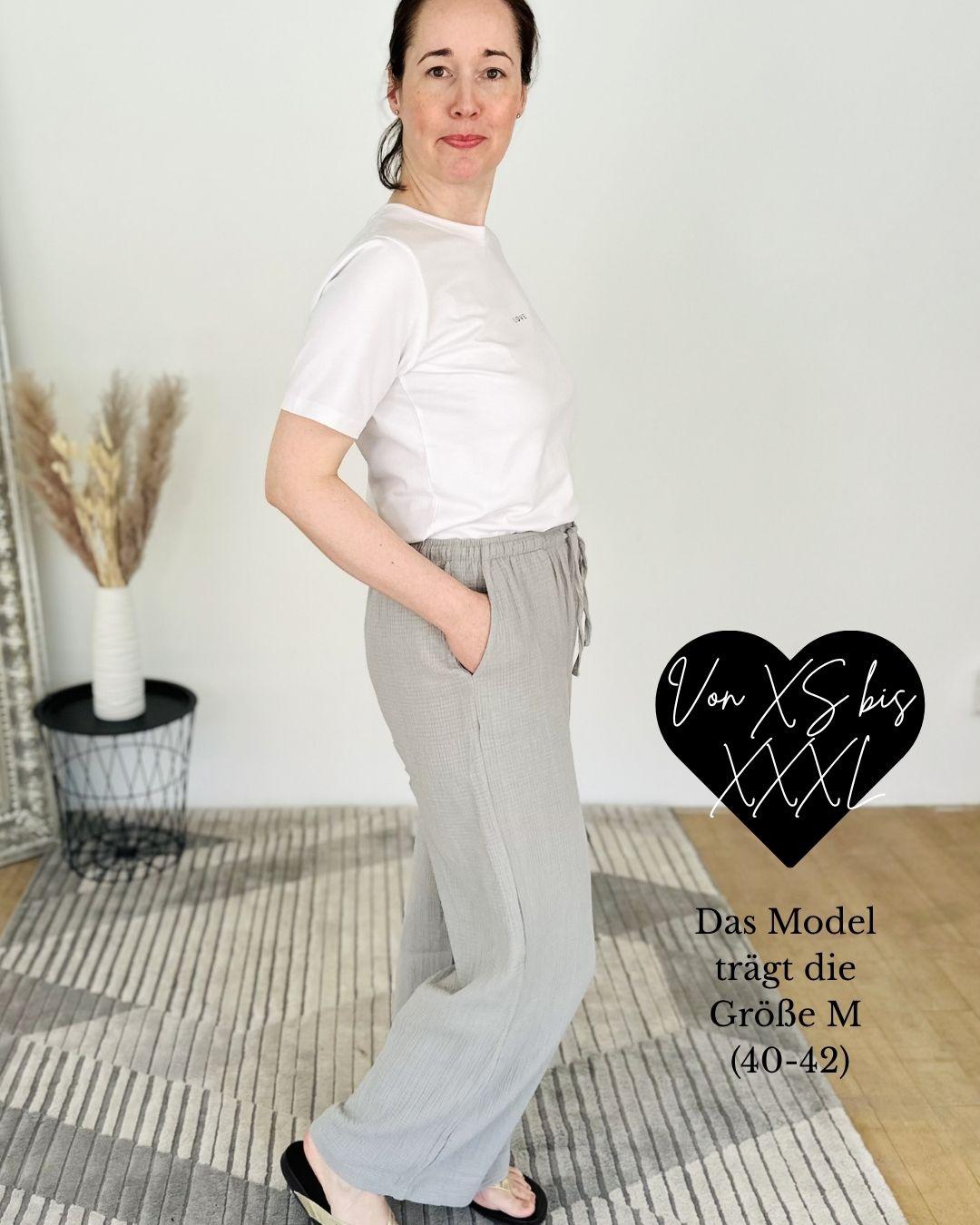 Herzlein® Musselin Hose in Grau