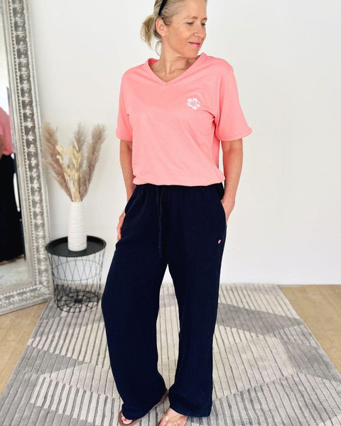 Herzlein® Musselin Hose in Navy