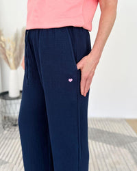 Herzlein® Musselin Hose in Navy