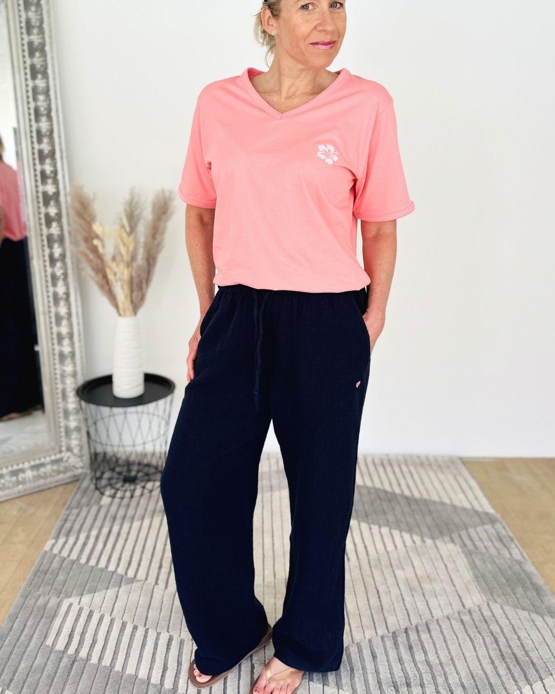 Herzlein® Musselin Hose in Navy