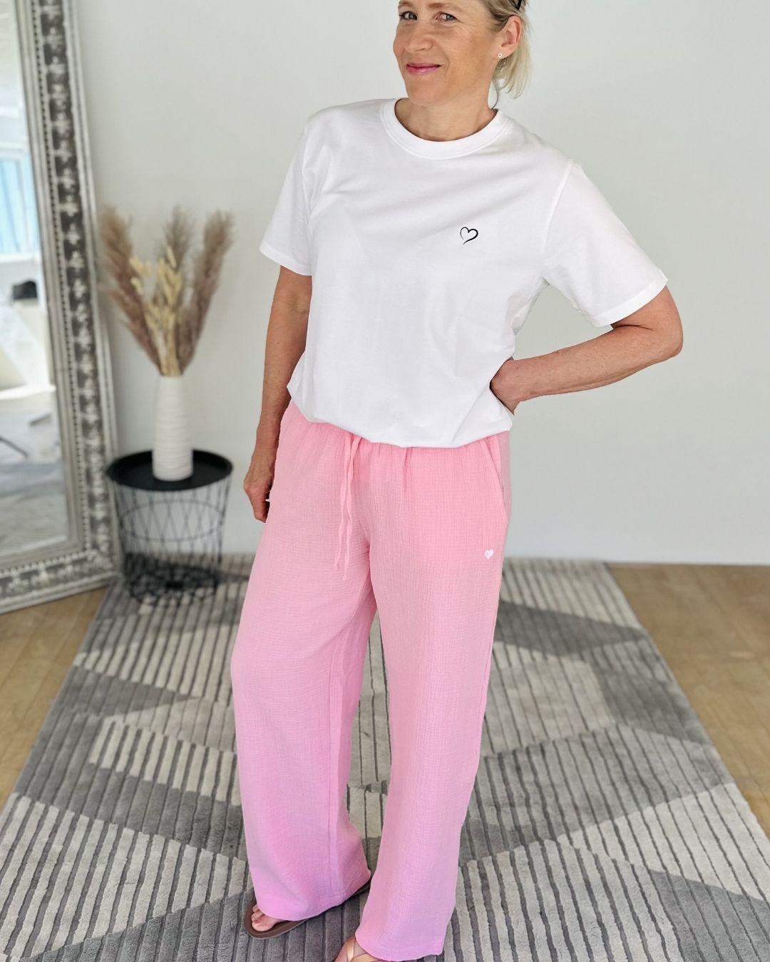 Herzlein® Musselin Hose in Rosa