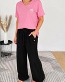 Herzlein® Musselin Hose in Schwarz